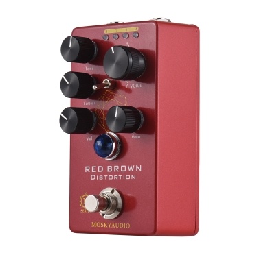 MOSKYAUDIO M Series RED BROWN гитарная педаль эффектов Distortion с True Bypass