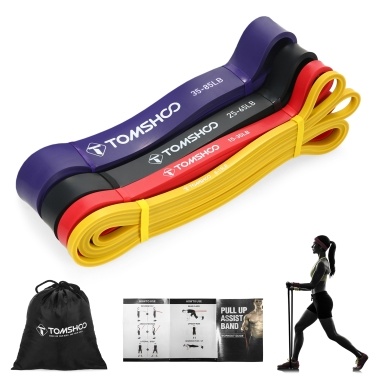 TOMSHOO Pull Up Assist Band Эластичная лента для упражнений по пауэрлифтингу Эластичные ленты для упражнений с сумкой для переноски